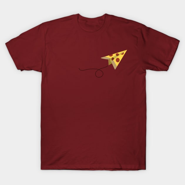 Pizza Delivery (Paper Airplane) T-Shirt by ErinIsBatgirl